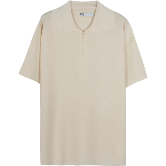 Polo Tejido Retro Albaricoque para Mujer - Blusa Corta Ligera Tendencia Instagram