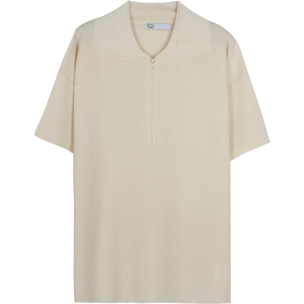 Polo Tejido Retro Albaricoque para Mujer - Blusa Corta Ligera Tendencia Instagram
