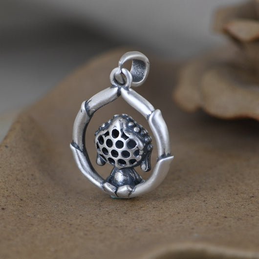 Collar Clavícula Plata Lotus Little Buddha para Mujer - Image 9