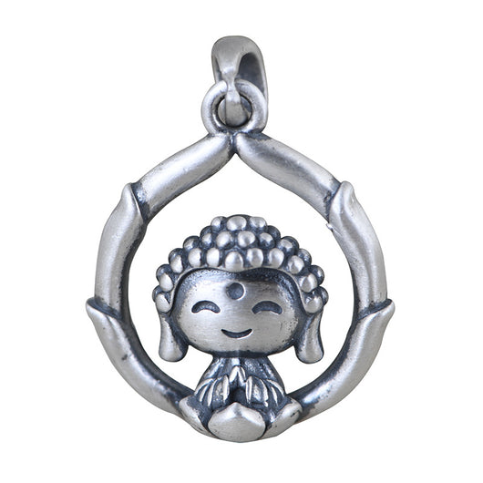 Collar Clavícula Plata Lotus Little Buddha para Mujer - Image 10