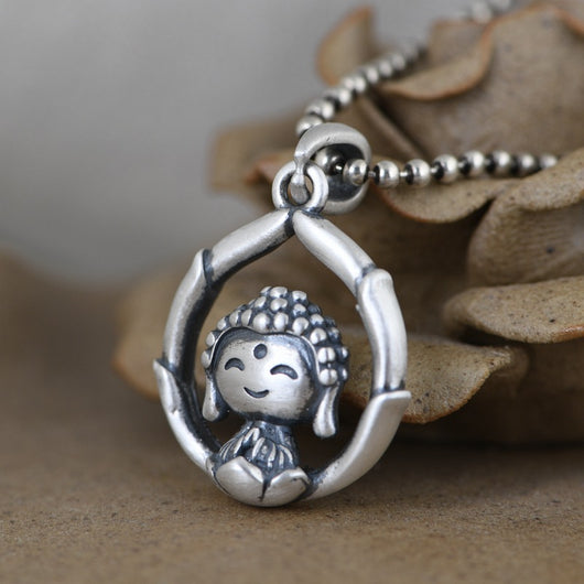 Collar Clavícula Plata Lotus Little Buddha para Mujer
