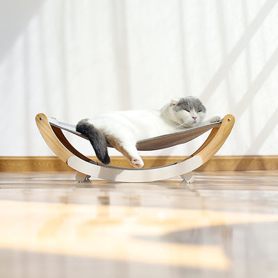 Hamaca para Gatos de Madera Maciza Transpirable - Cama Versátil para Todas las Estaciones - Image 7