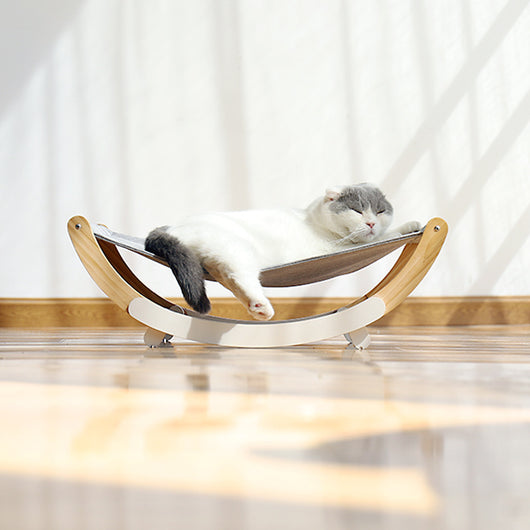 Hamaca para Gatos de Madera Maciza Transpirable - Cama Versátil para Todas las Estaciones - Image 7
