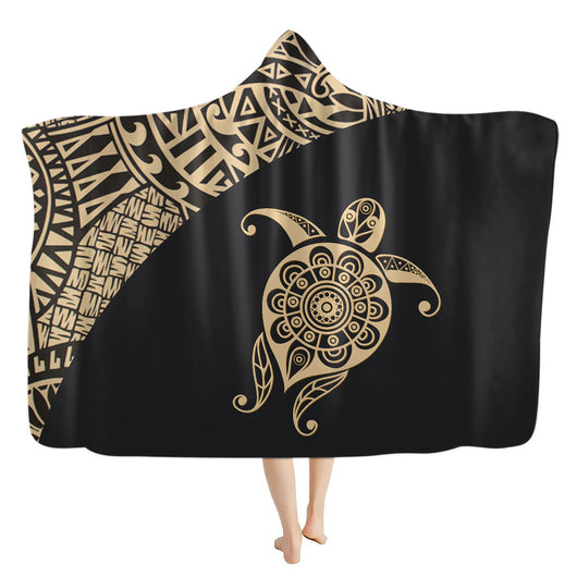 Manta con Capucha Bohemia de Tortuga - Franela Premium - Image 10