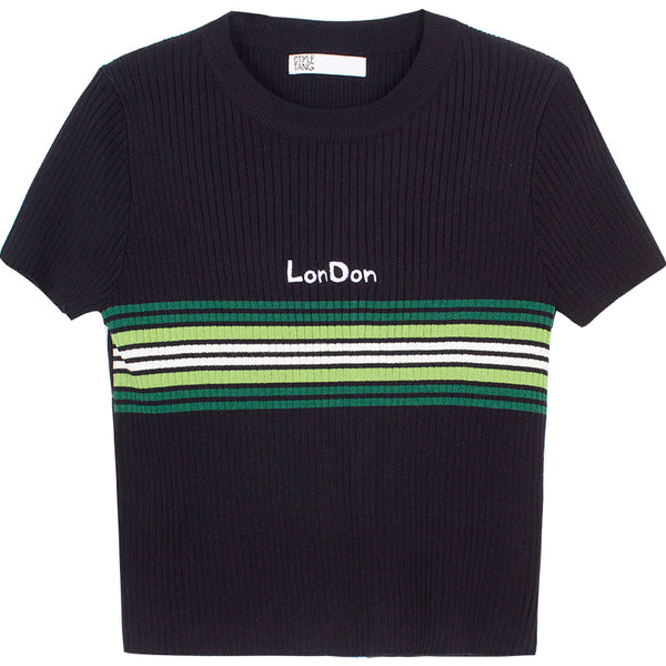 Playera Retro Vintage Tang Slim Negra de Manga Corta - Image 4