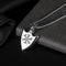 European And American Retro Stainless Steel Shield Men's Pendant Plateado gray