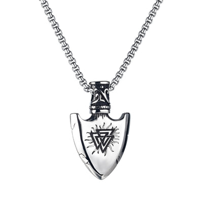 Colgante Escudo de Acero Inoxidable para Hombre Estilo Retro - Image 3