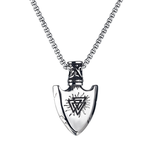 Colgante Escudo de Acero Inoxidable para Hombre Estilo Retro - Image 3