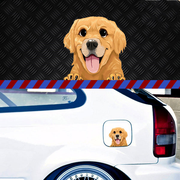 Adhesivo Decorativo para Auto - Perro Shar Pei y Dachshund Protector de Rayones