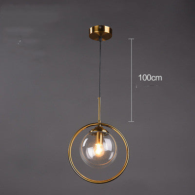Lámpara de Techo Minimalista de Vidrio - Araña Moderna de Una Luz
