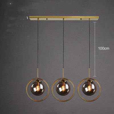Lámpara de Techo Minimalista de Vidrio - Araña Moderna de Una Luz - Image 6