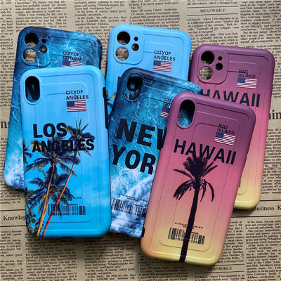 Funda de Lujo Estilo Etiqueta de Viaje - Nueva York y Los Ángeles - Image 9