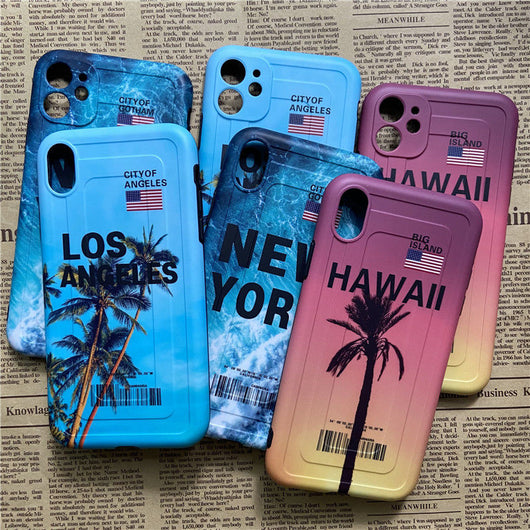 Funda de Lujo Estilo Etiqueta de Viaje - Nueva York y Los Ángeles - Image 9