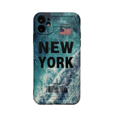 Funda de Lujo Estilo Etiqueta de Viaje - Nueva York y Los Ángeles - Image 4