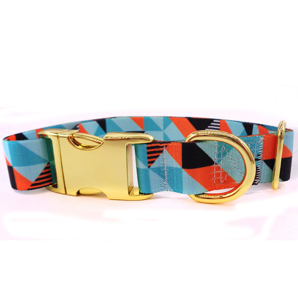 Collar para Perro con Hebilla Dorada y Lettering Personalizado
