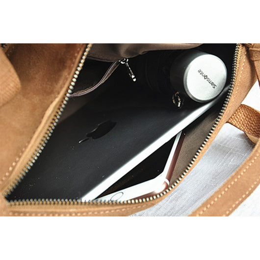 Bolsa Mensajera de Cuero Retro Vintage con Borlas - Estilo Boston Cilíndrico - Image 10