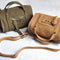 Bolsa Mensajera de Cuero Retro Vintage con Borlas - Estilo Boston Cilíndrico
