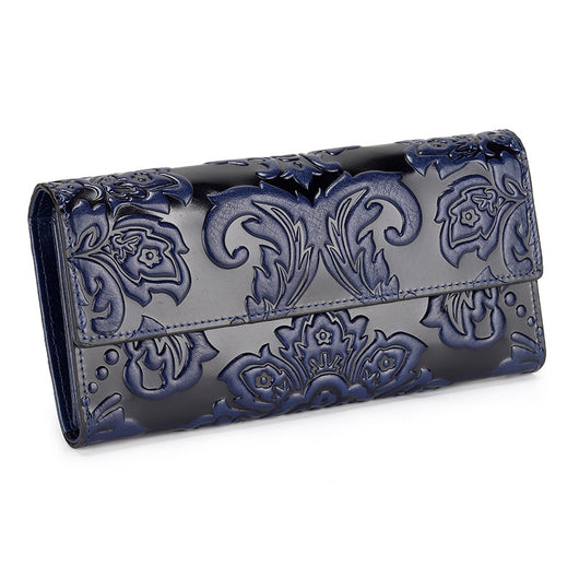 Cartera Larga de Cuero para Mujer con Triple Compartimiento - Image 14