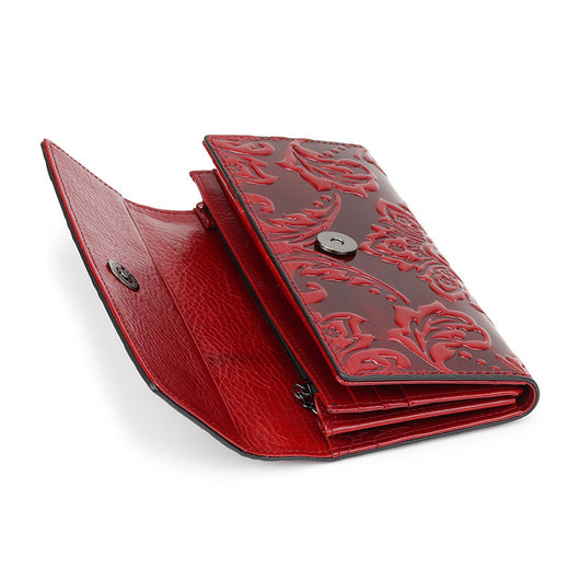 Cartera Larga de Cuero para Mujer con Triple Compartimiento - Image 13