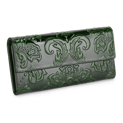 Cartera Larga de Cuero para Mujer con Triple Compartimiento - Image 15