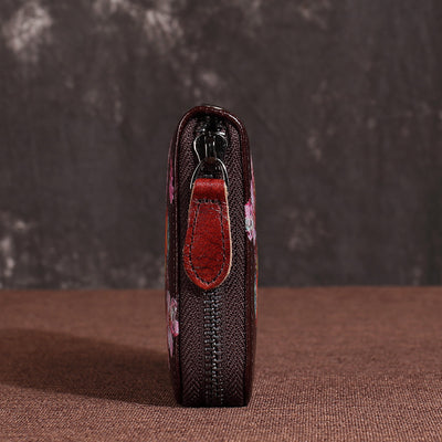 Cartera Larga de Cuero para Mujer con Bolsillo para Celular Estilo Retro - Image 8