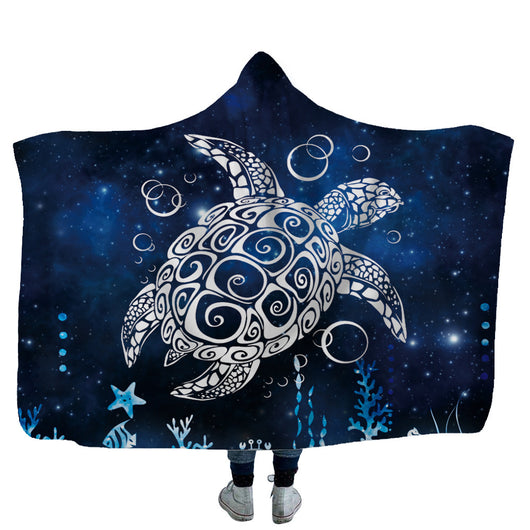 Manta con Capucha Infantil Tiburón, Tortuga y Cangrejo - Image 9
