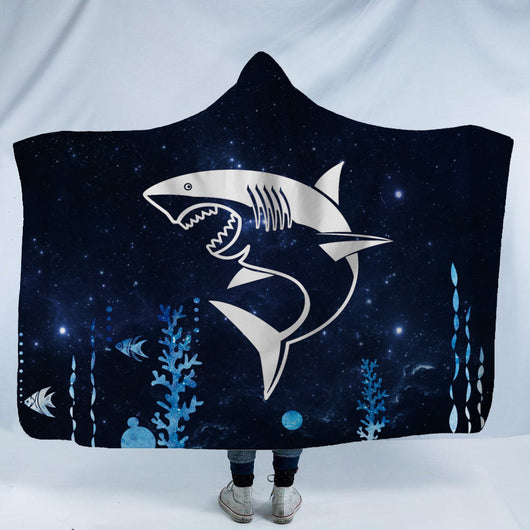 Manta con Capucha Infantil Tiburón, Tortuga y Cangrejo