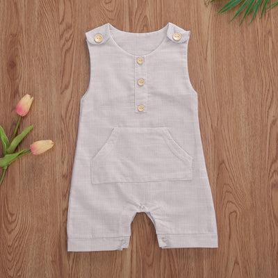 Conjunto Infantil de Chaleco y Shorts de Algodón y Lino a Rayas - Image 5