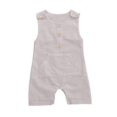 Conjunto Infantil de Chaleco y Shorts de Algodón y Lino a Rayas - Image 4