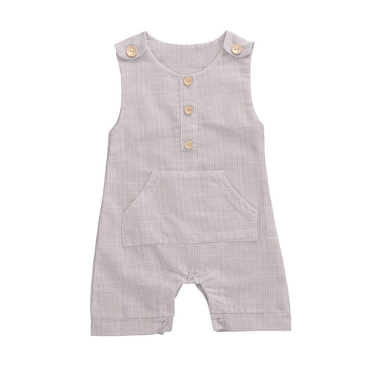 Conjunto Infantil de Chaleco y Shorts de Algodón y Lino a Rayas - Image 4