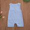 Conjunto Infantil de Chaleco y Shorts de Algodón y Lino a Rayas