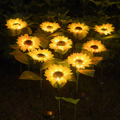 Lámparas Solares Decorativas Girasol con LED