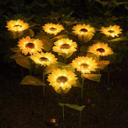 Lámparas Solares Decorativas Girasol con LED
