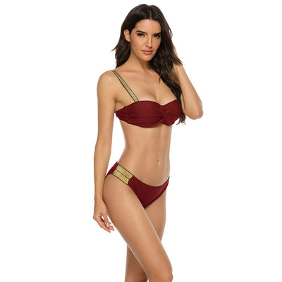 Bikini de Tela Nylon Liso con Corte Moderno - Diseño Sexy y Versátil - Image 4