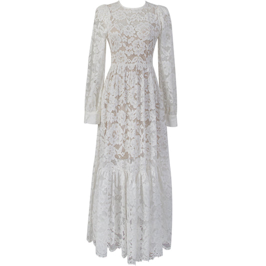 Vestido Camisero Coreano con Cintura Ajustable y Encaje - Colección Verano Mujer
