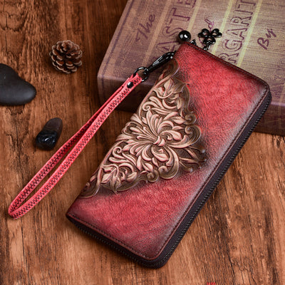 Cartera Retro de Cuero Genuino para Mujer - Clutch Largo Elegante - Image 13