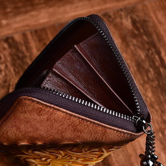 Cartera Retro de Cuero Genuino para Mujer - Clutch Largo Elegante - Image 2