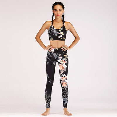 Conjunto Deportivo Estampado para Yoga y Fitness - Traje de Entrenamiento Moderno para Mujer - Image 4