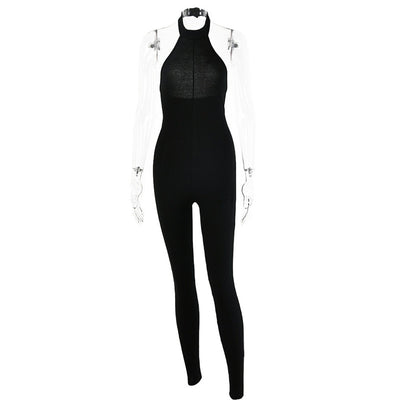 Jumpsuit Halter Ajustado sin Mangas - Algodón Puro Colores Sólidos - Image 15