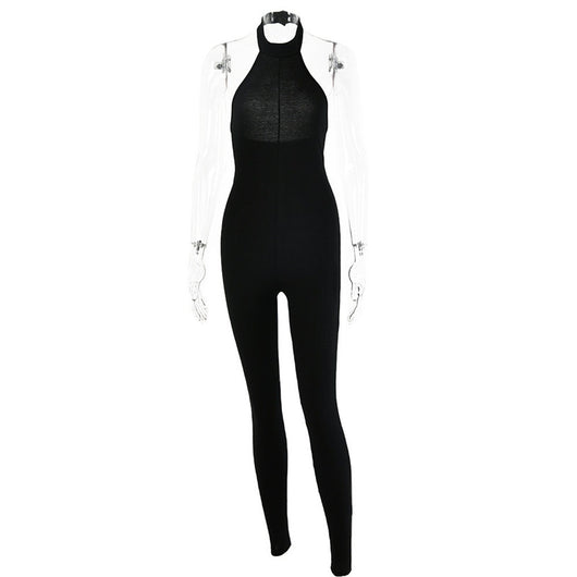 Jumpsuit Halter Ajustado sin Mangas - Algodón Puro Colores Sólidos - Image 15