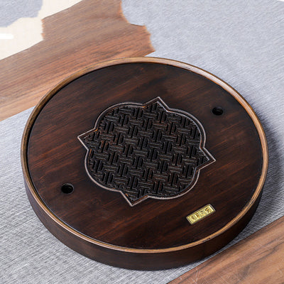 Bandeja de Té de Bambú con Drenaje y Depósito de Agua para Ceremonia Kung Fu - Image 6