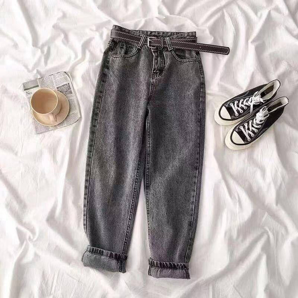 Jeans Cintura Alta para Estudiantes Mujer