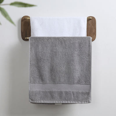 Toallero de Baño Doble en Latón Negro y Nogal - Barra Elegante para Toallas - Image 11