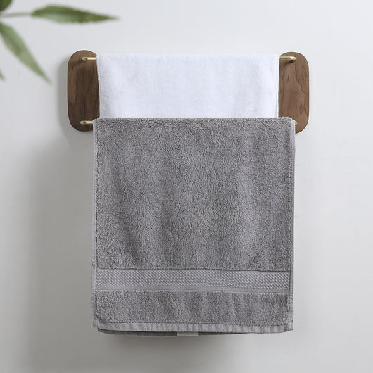 Toallero de Baño Doble en Latón Negro y Nogal - Barra Elegante para Toallas - Image 11