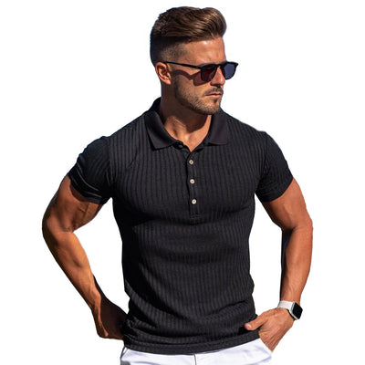 Polo Slim Fit de Algodón Mercerizado Manga Corta - Image 16