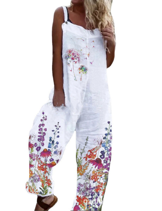 Jumpsuit de Algodón y Lino Cintura Media para Mujer - Image 6