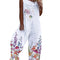 Jumpsuit de Algodón y Lino Cintura Media para Mujer