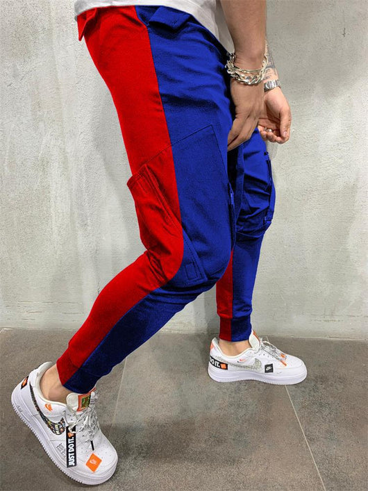 Pantalones Deportivos Casuales de Bloque de Color con Diseño Personalizado - Image 9