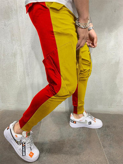 Pantalones Deportivos Casuales de Bloque de Color con Diseño Personalizado - Image 10