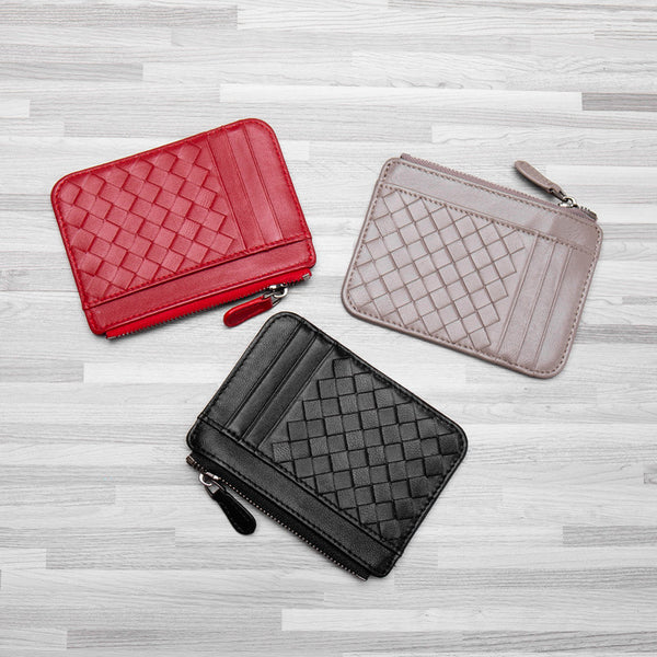 Cartera Minimalista de Cuero para Tarjetas de Presentación